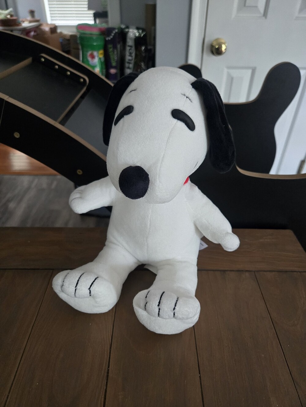 Charlie Brown Peanuts Snoopy White & Black Dog Plush